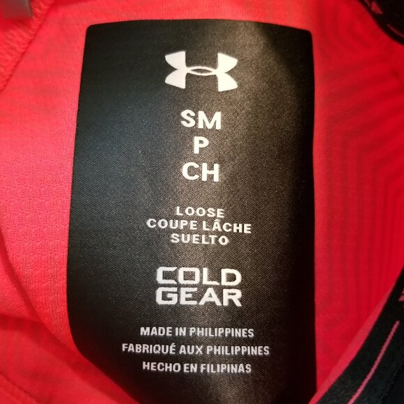 Under Armour Storm Golf Vest Orange Black Full Zip Cold Gear Men Small Loose - Picture 5 of 7